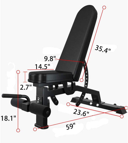 Adjustable Strength Training Bench Press Home Full Body Workout Foldable Weight Benches Gym Multi-functional Fitness Dumbbell Chair
